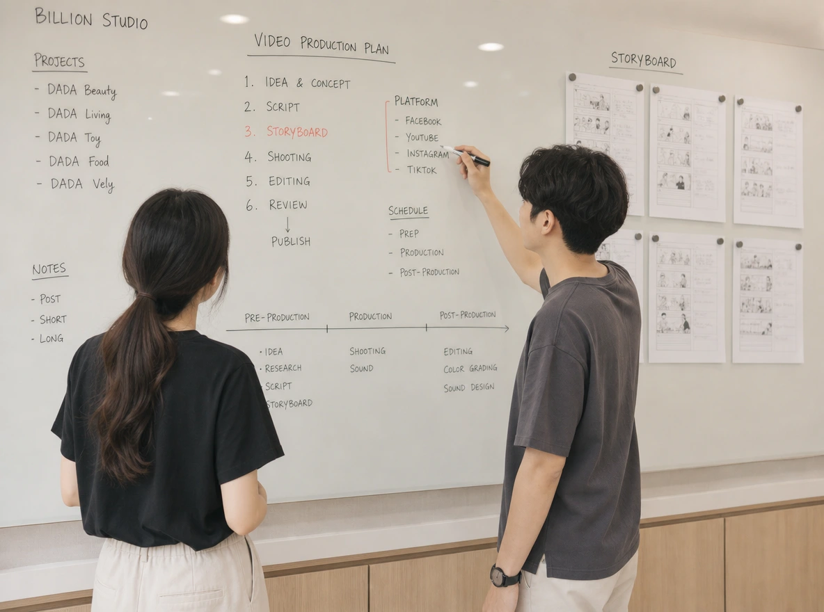Ekip Billion Studio rà soát kế hoạch sản xuất